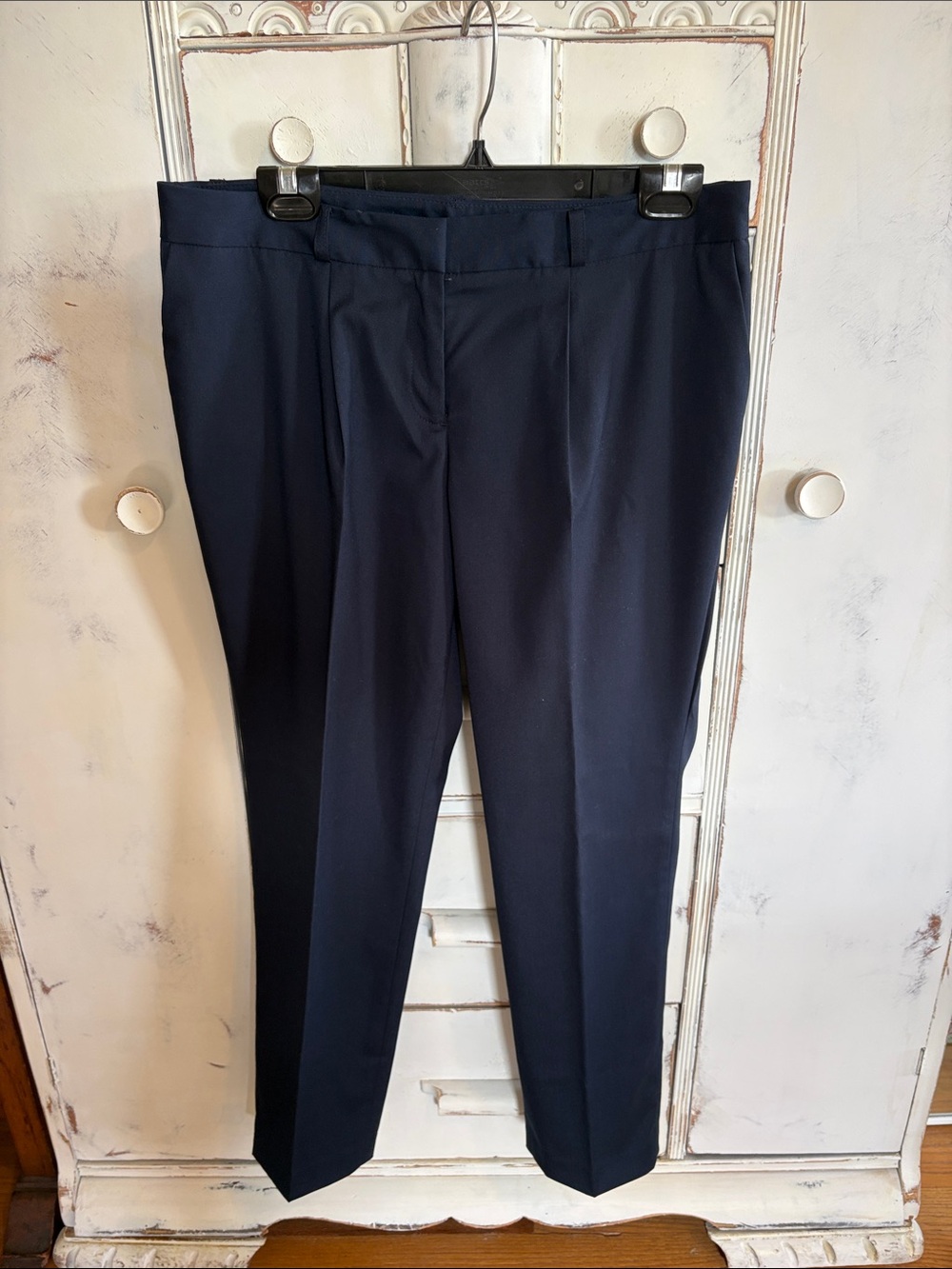 Jones, New York signature petite stretch Classic Navy Dress Pants 10p